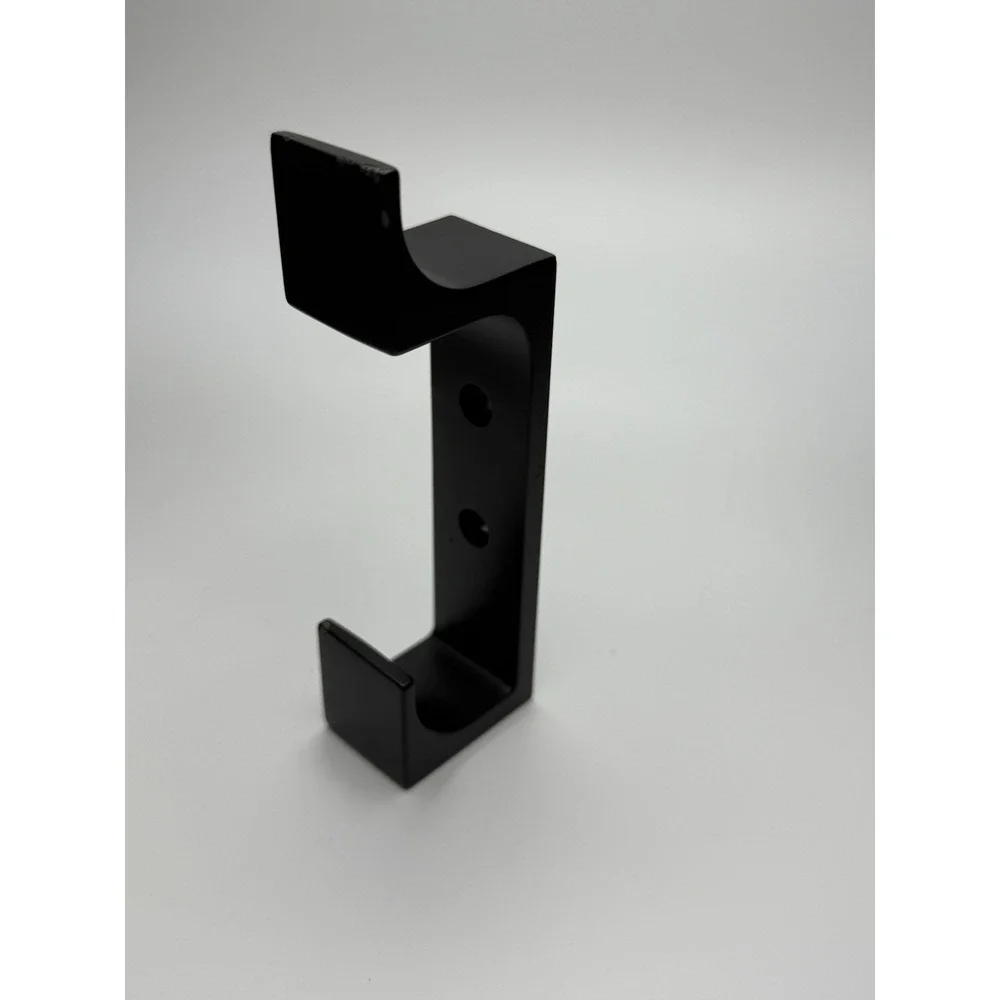NWT Black Metal Hooks Set of‎ 6 Wall Mount Coat Hooks Heavy Duty